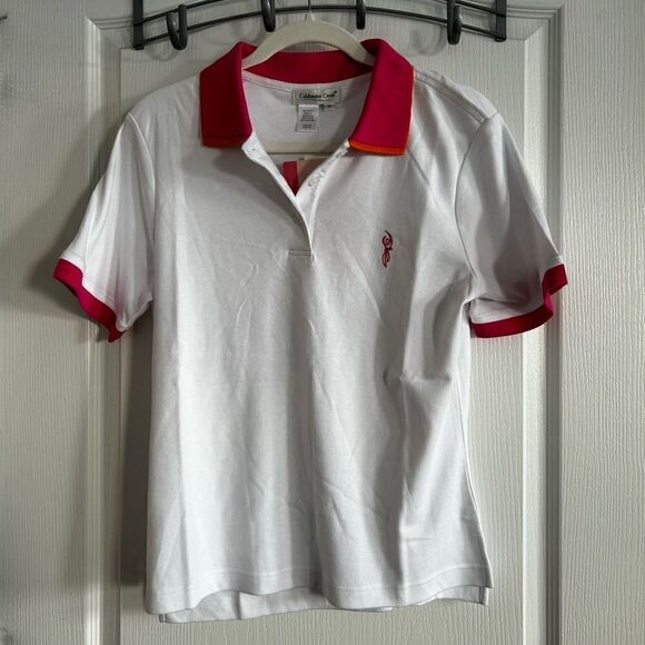 Coldwater creek shirt Breast Cancer Awareness women’s M Polo Super soft golf NWT - Picture 1 of 11